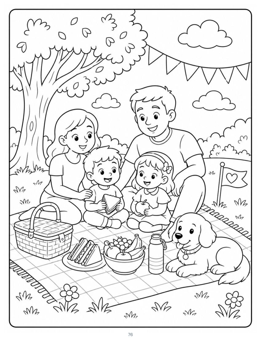 Calm Fourth of July coloring page 2