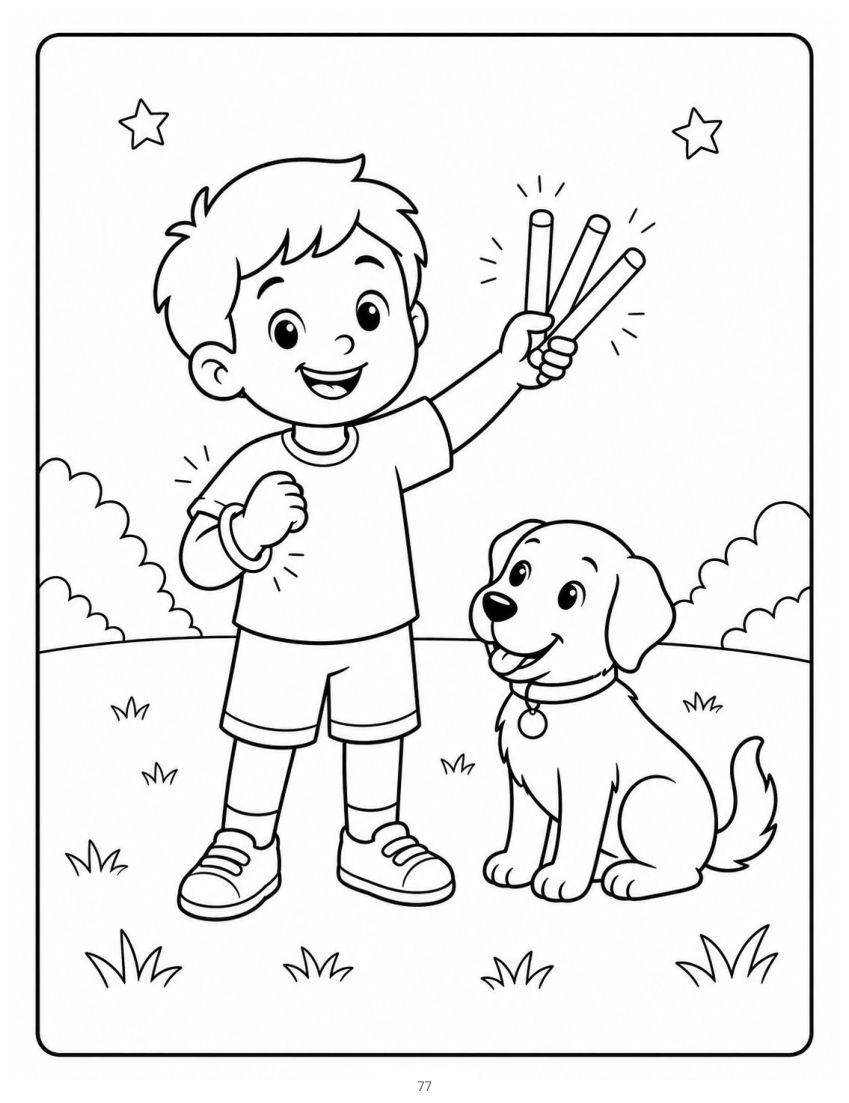 Calm Fourth of July coloring page 3