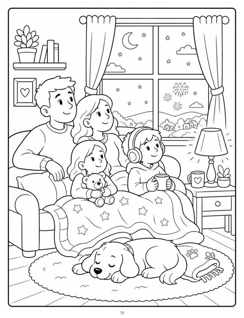 Calm Fourth of July coloring page 4