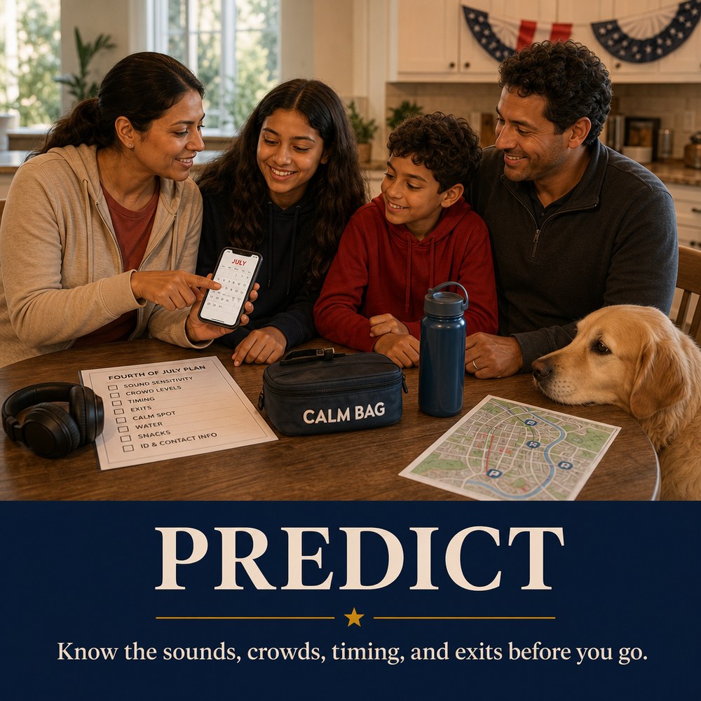 Predict: know the sounds, crowds, timing, and exits before you go.