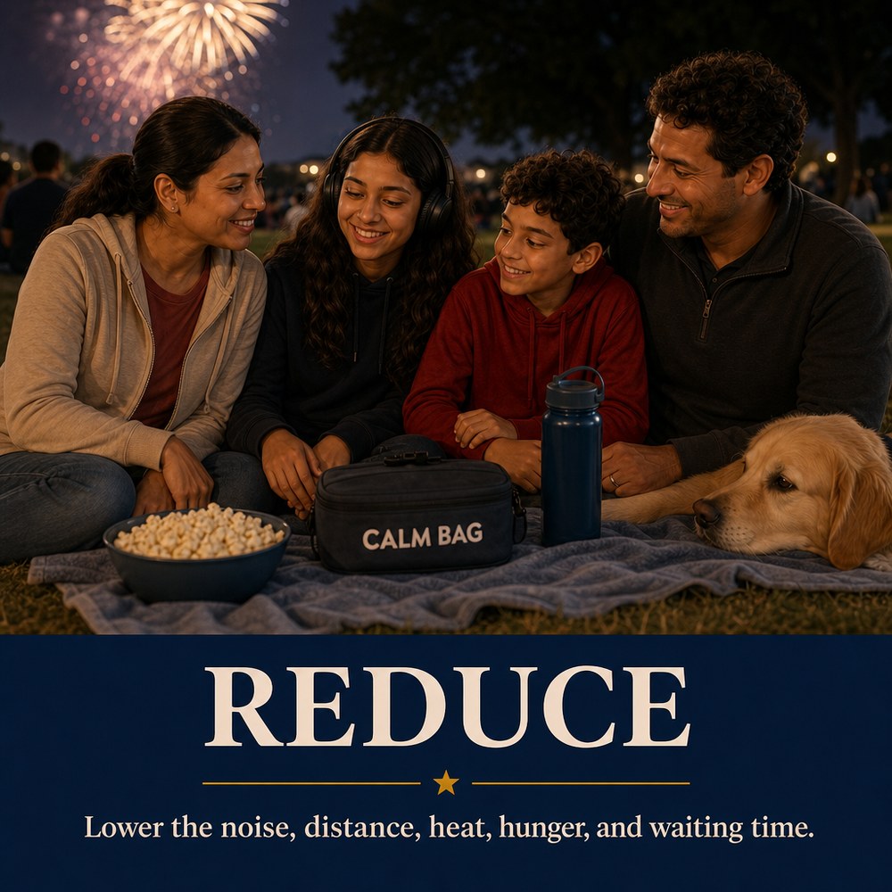 Reduce: lower the noise, distance, heat, hunger, and waiting time.